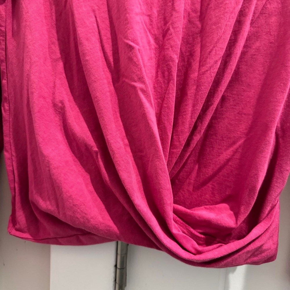 J.crew Hot pink long sleeve top with twist detail size M - Picture 2 of 4
